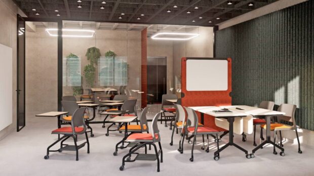 Como o mobiliário flexível transforma ambientes corporativos e educacionais em espaços de bem-estar e colaboração | Indúst...